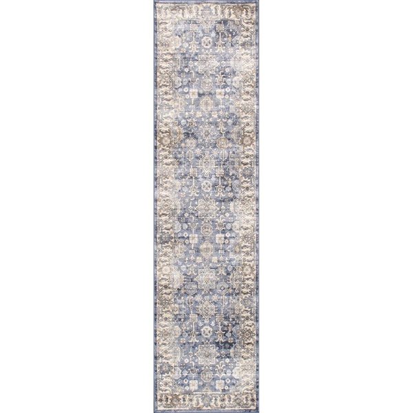 Pasargad Home 2 ft 6 in x 10 ft Amadeus Design Power Loom Runner Rug Beige PRC1022BI 2.06x10